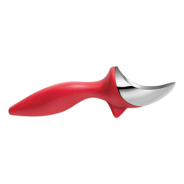 Tovolo Ice Cream Scoop Candy Apple Red Dishwasher Safe Heavy Duty Ice Cream Scooper with Elevated Tilt Up Design, Heat Retaining Ice Cream Scoops with Non Slip Handle for Cookie Dough, Gelato, Sorbet