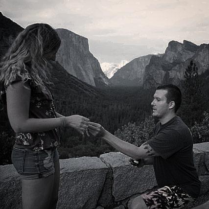 We got engaged at the famous "Tunnel View" in Yosemite National Park in July 2021