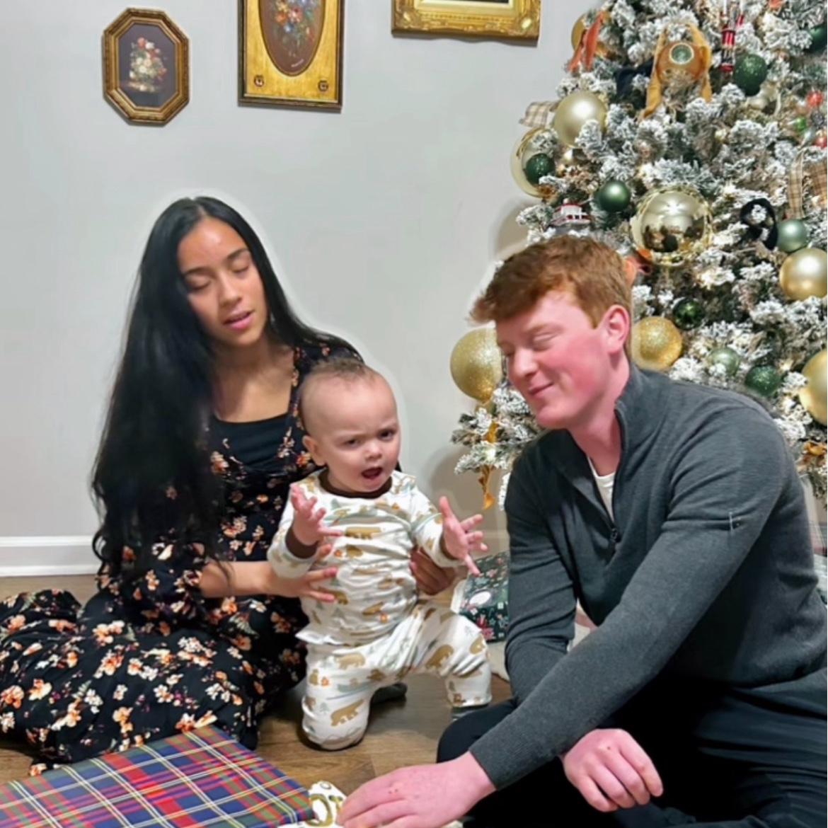 Just trying to open gifts and he wasn’t having it!!! xD