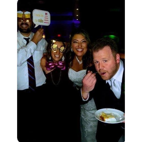 with Maria and Matt at their wedding