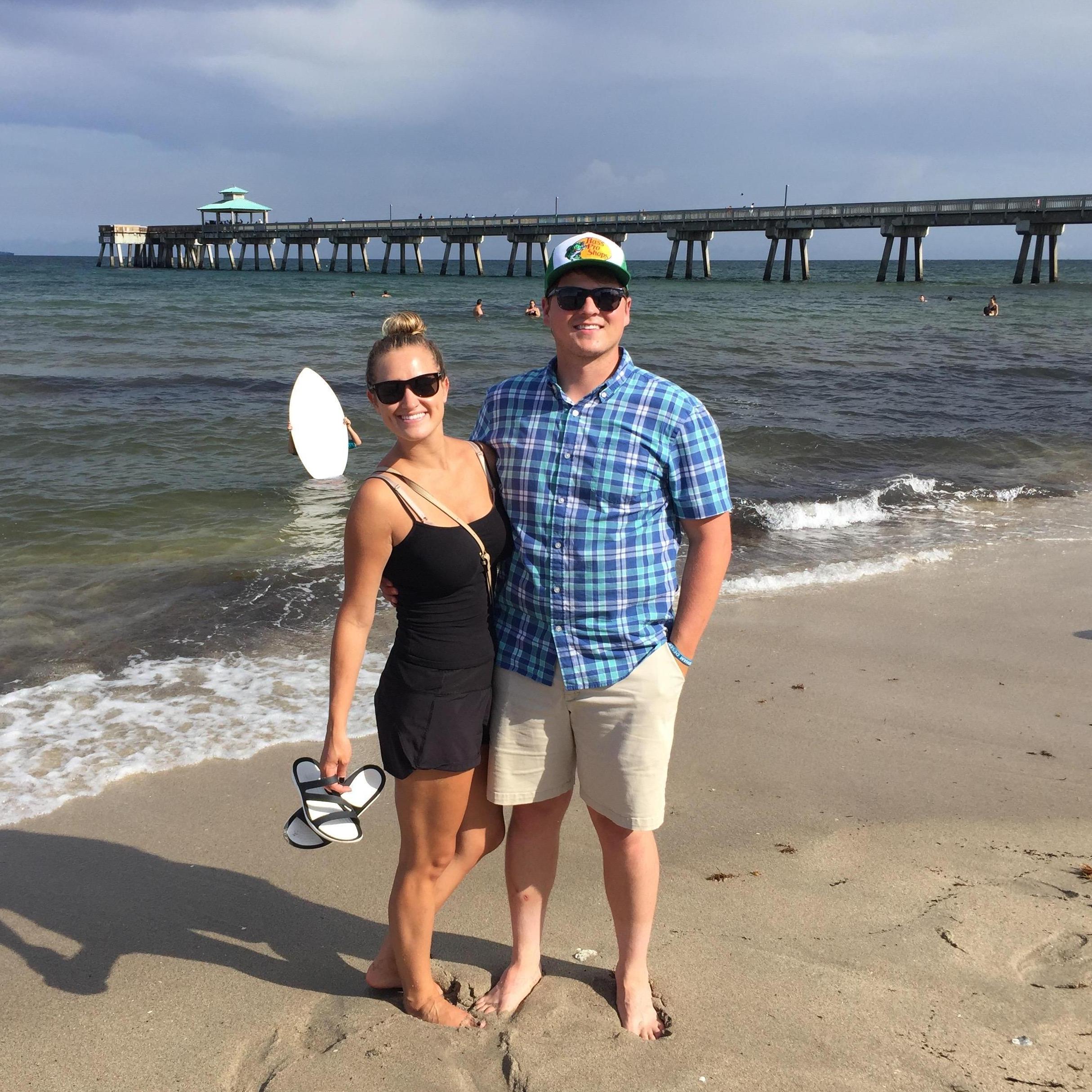 On the beach in Delray Beach, FL