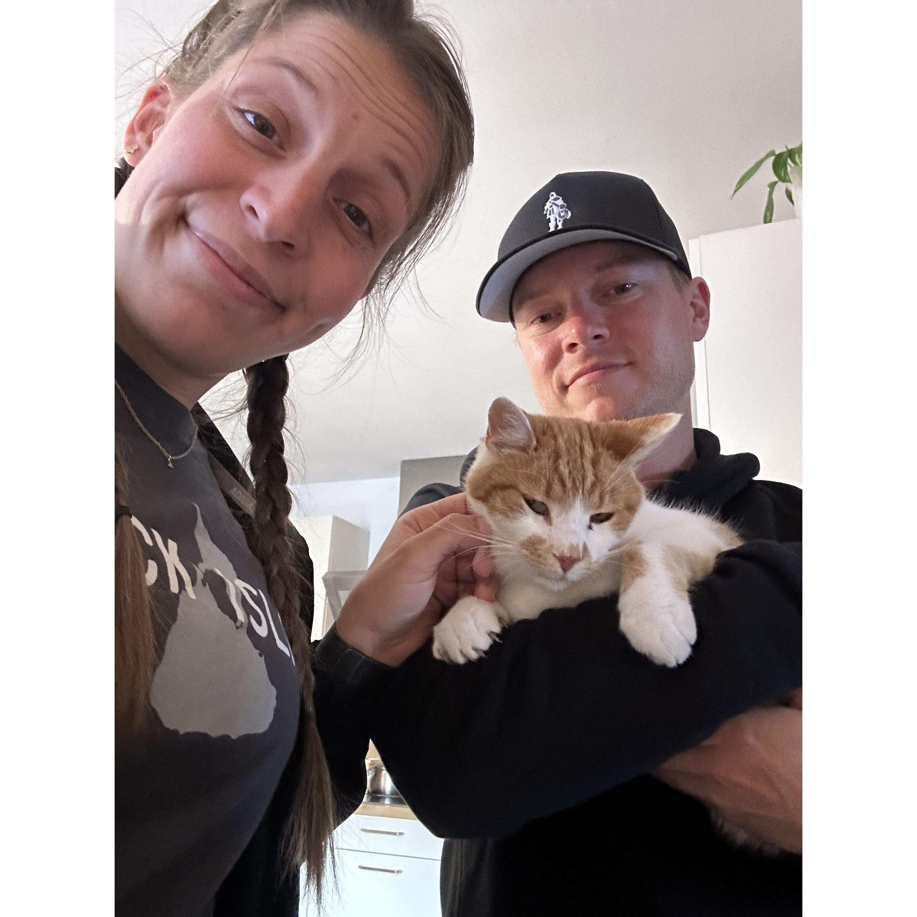Simba loves time with both of us.