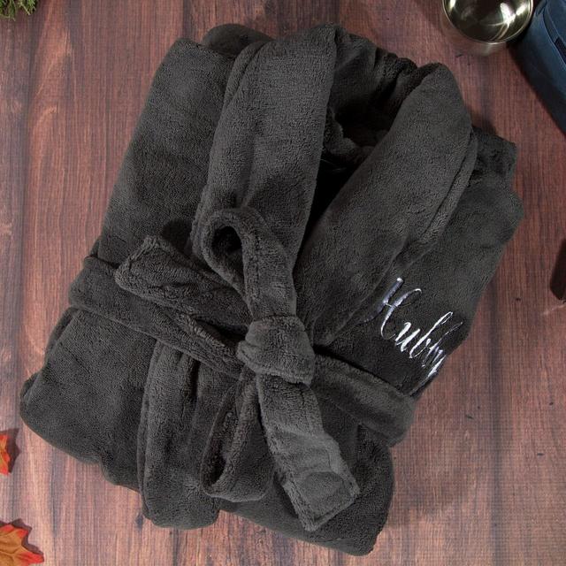 Personalized Robe Custom Birthday Gift for Him, Cozy Fleece Robe, Birthday Present, Monogrammed Gift For Guys, Custom Name Fleece Robe Gift