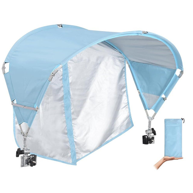 Universal Chair Umbrella Canopy, UPF 50+ Sun Shade with Adjustable Clamp Clip for Beach Chair, Outdoor Camping Chair, Sports Chair, Lawn Chair, Tanning Chair, Zero Gravity Chair, Wheelchair, Wagon