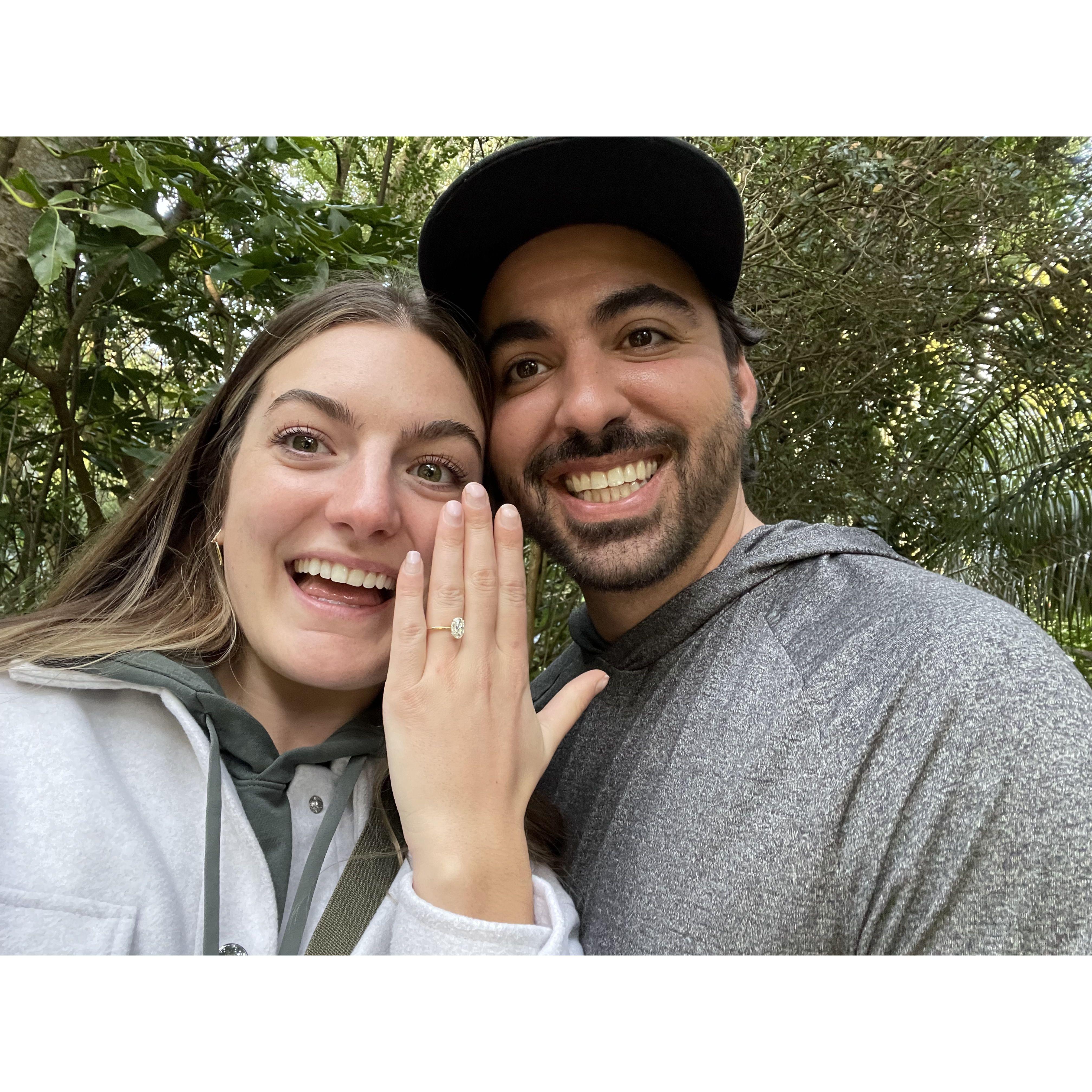Right after our proposal at the Botanical Gardens in San Fransisco!