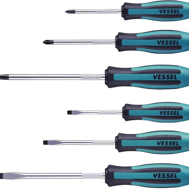VESSEL MEGADORA Screwdriver Set 6pcs. 9006PB (Paper Box)