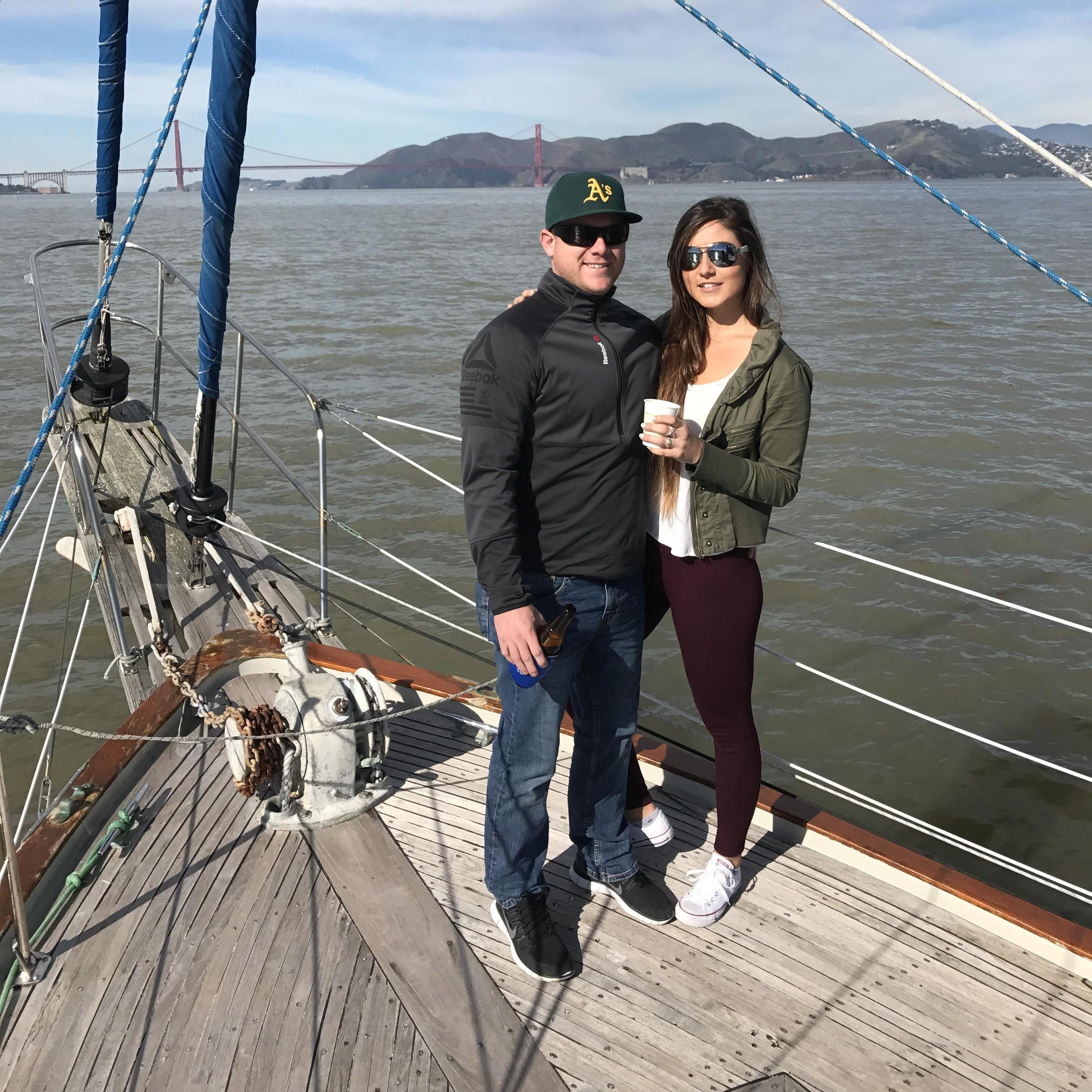 Romantic sail on Valentine's Day in San Francisco