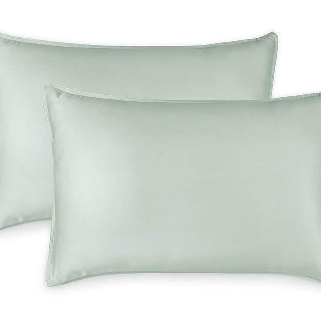 PURE BAMBOO King Pillowcase 2pc Set (20x40 inch) - Genuine 100% Organic Bamboo Viscose, Luxuriously Soft & Cooling, Double Stitching, Envelope Closure (2 King Pillowcases, Sea Glass)