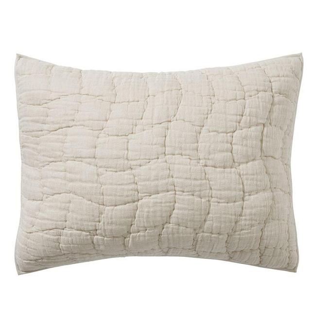 Flax Cloud Hancrafted Linen/Cotton Quilted Sham, Standard