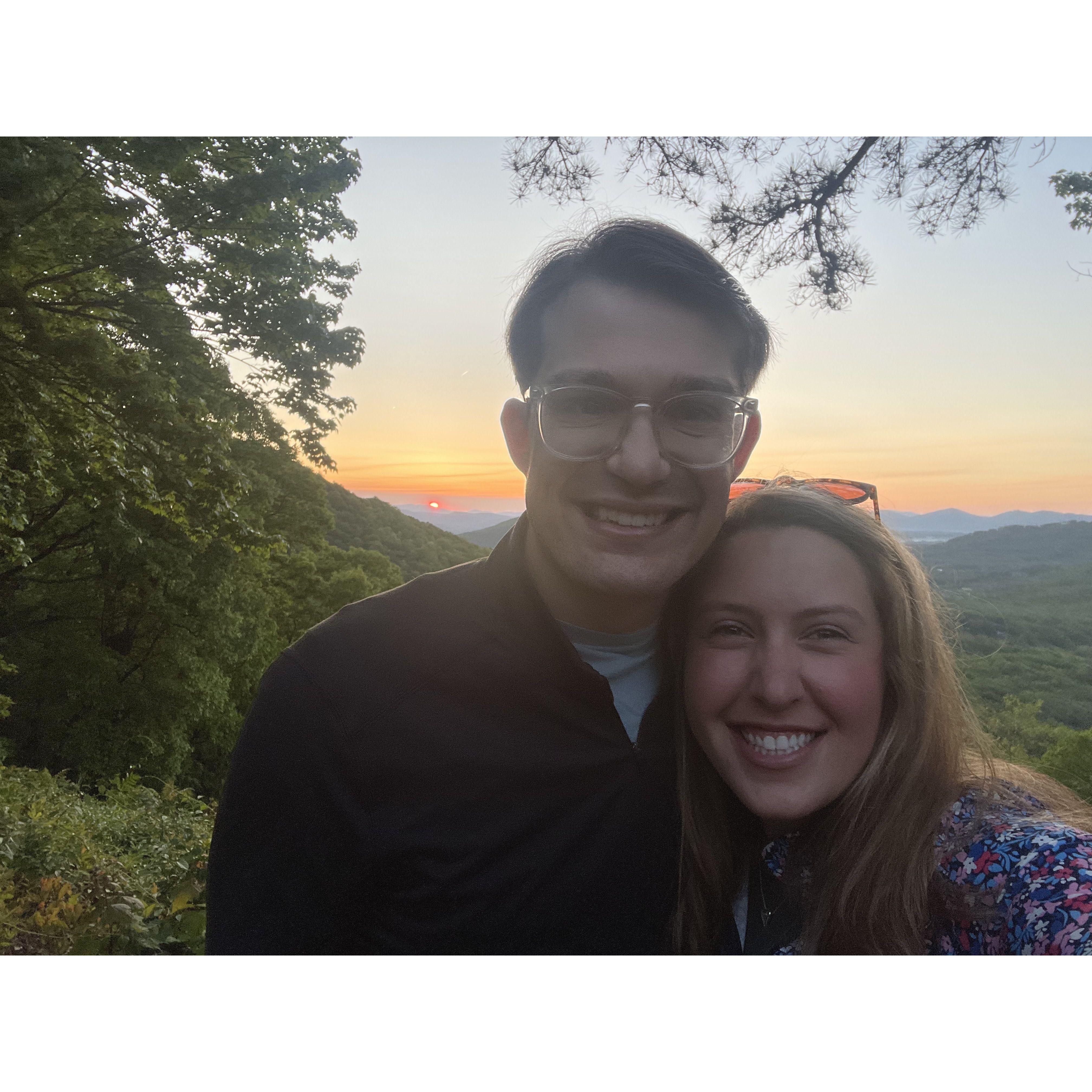 Taken at sunrise on the Smoky Mountains in North Carolina.