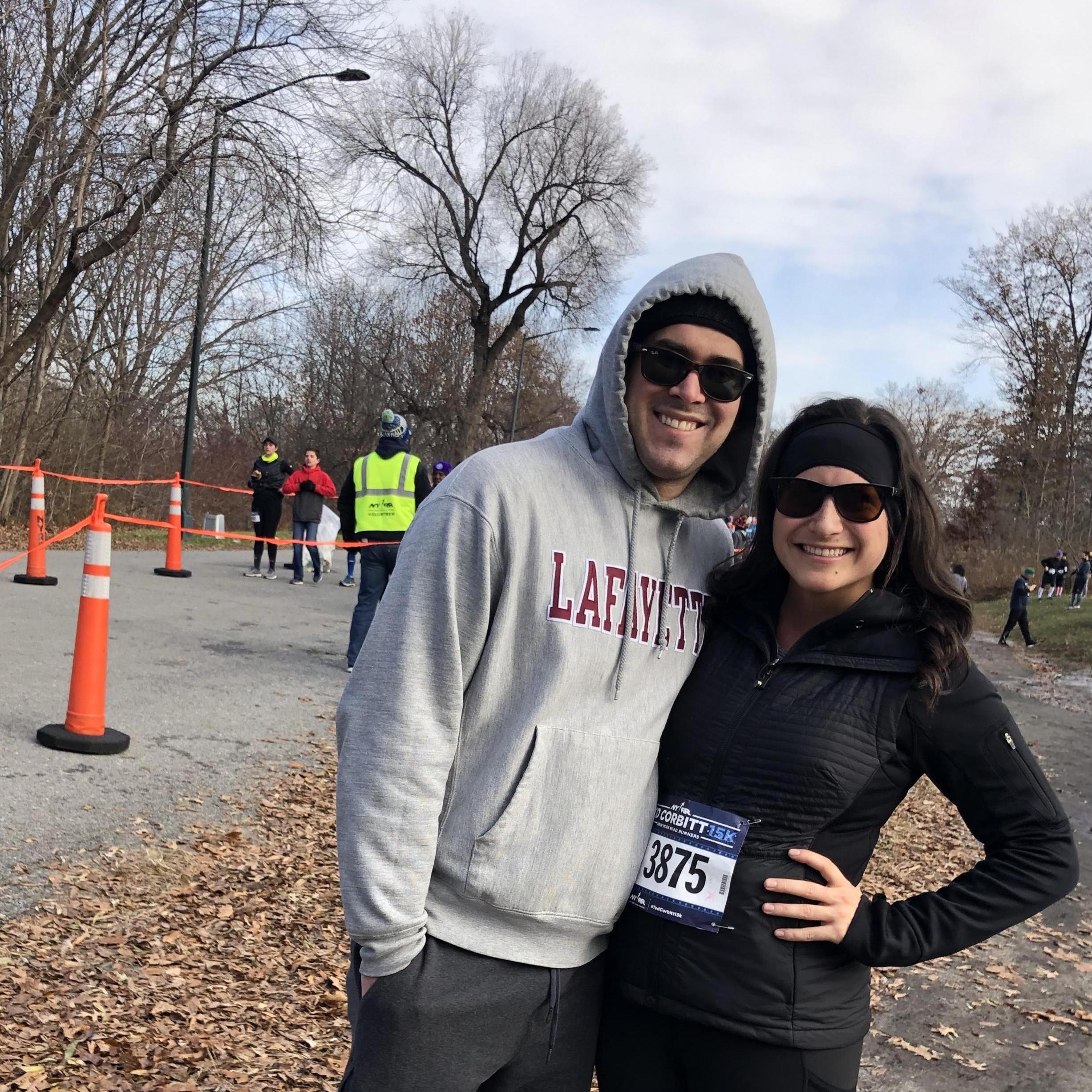 Running together! 15k race in Central Park