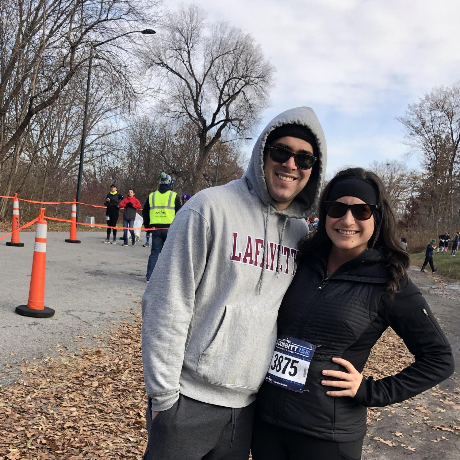 Running together! 15k race in Central Park