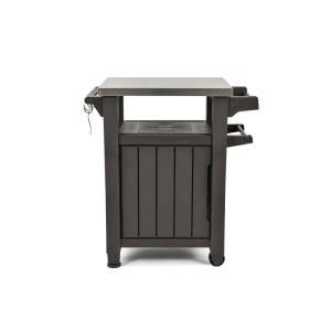 Unity 40 Gal. Grill Serving Prep Station Cart with Patio Storage