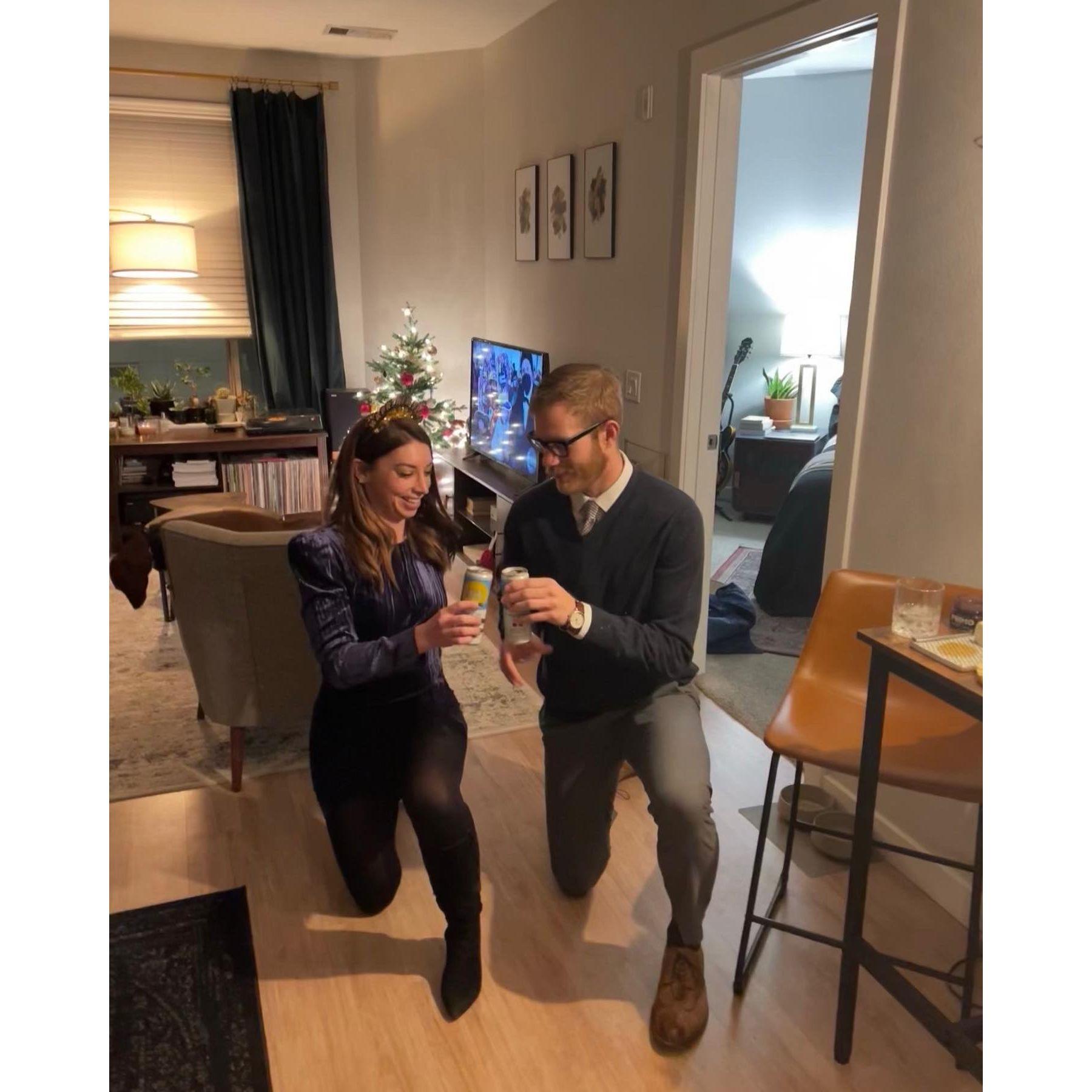 Ringing in our first New Years together! 2023 we moved in together. Denver, Colorado.