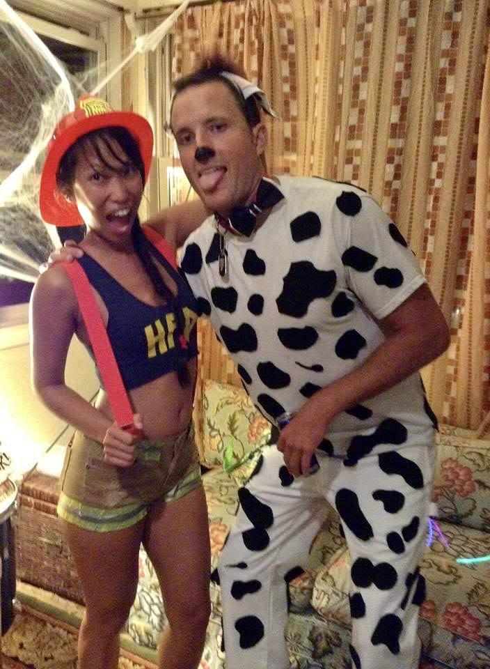 Our first Halloween at our friends’ “Til Death Do Us Part” engagement party