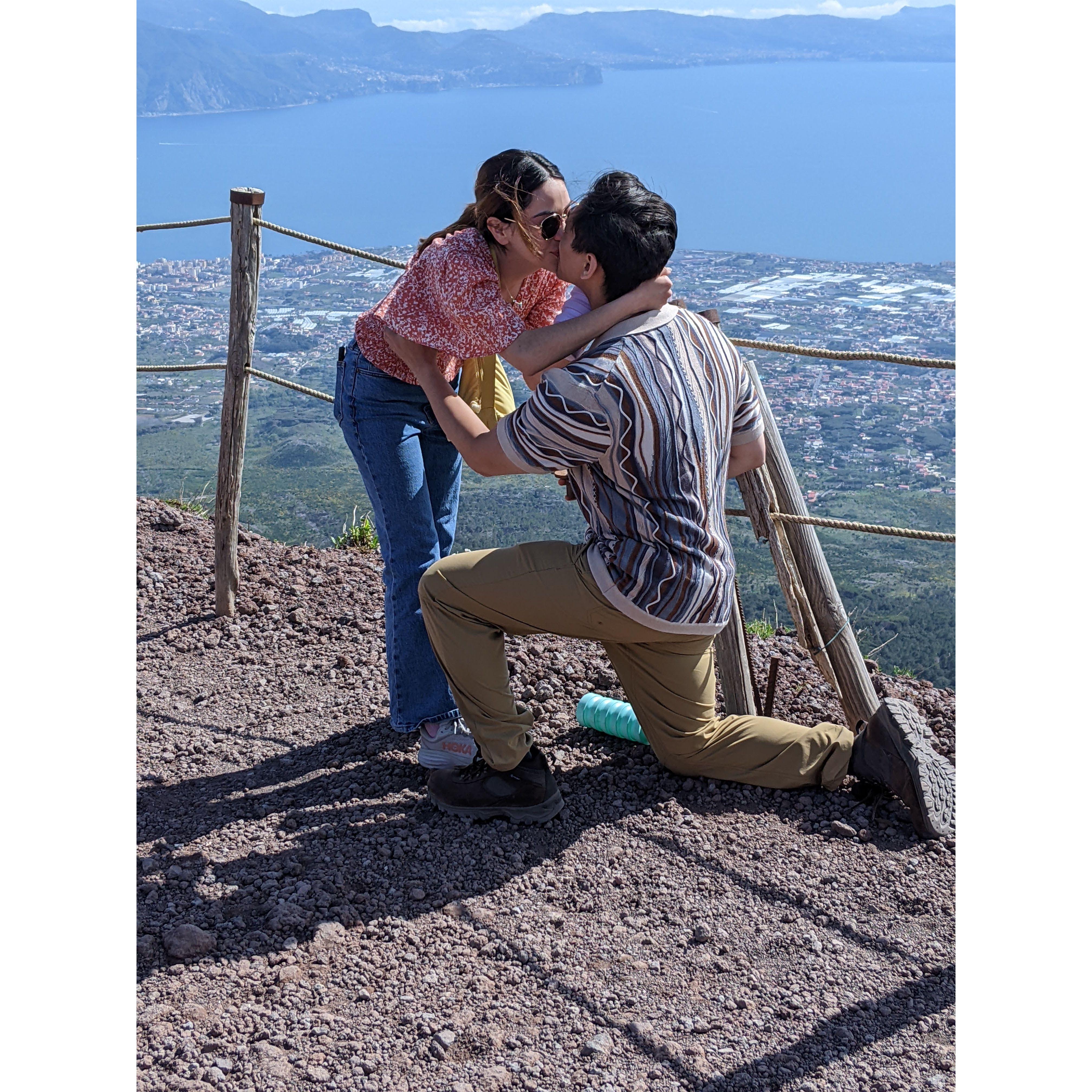 Mount Vesuvius aka where Vittorio asked the big question!