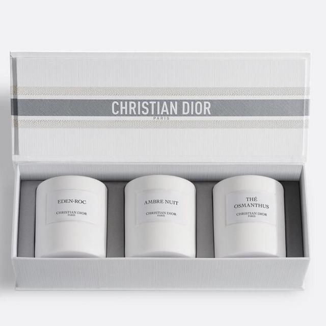 Set of 3 Luxury Candles - Ambre Nuit, Eden-Roc and Thé Osmanthus