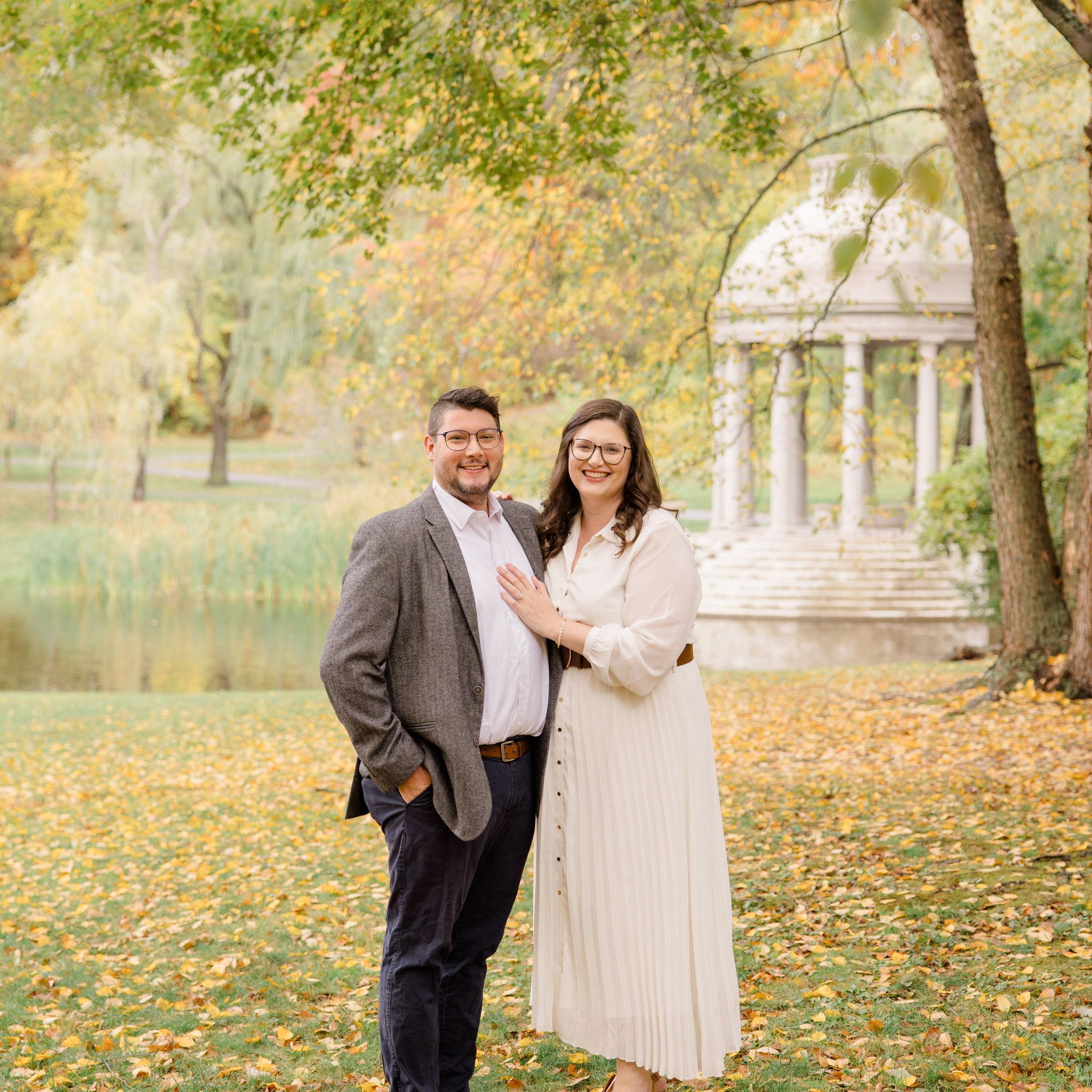 Engagement photos in Larz Anderson Park, where Kelly's brother and his wife got engaged!
