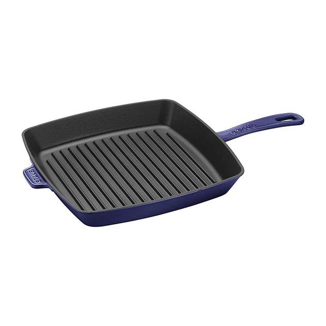 Staub Cast Iron 10-inch Square Grill Pan - Dark Blue
