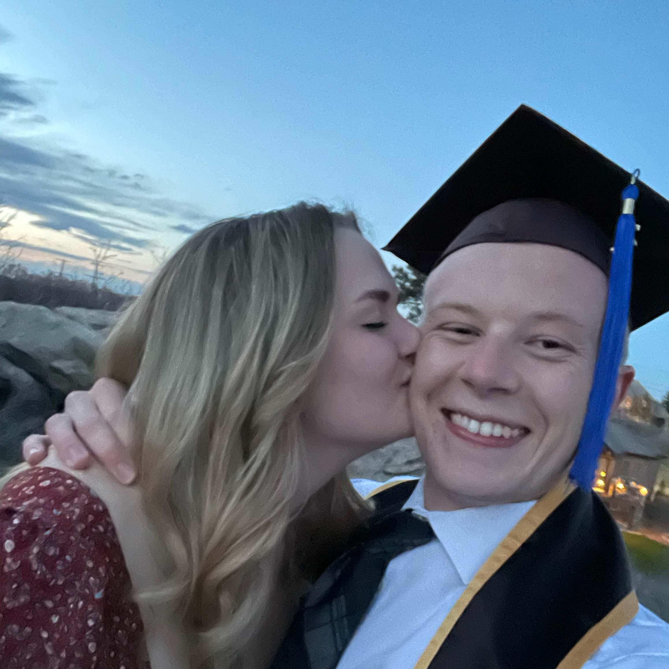 Taking last minute graduation photos for virtual commencements