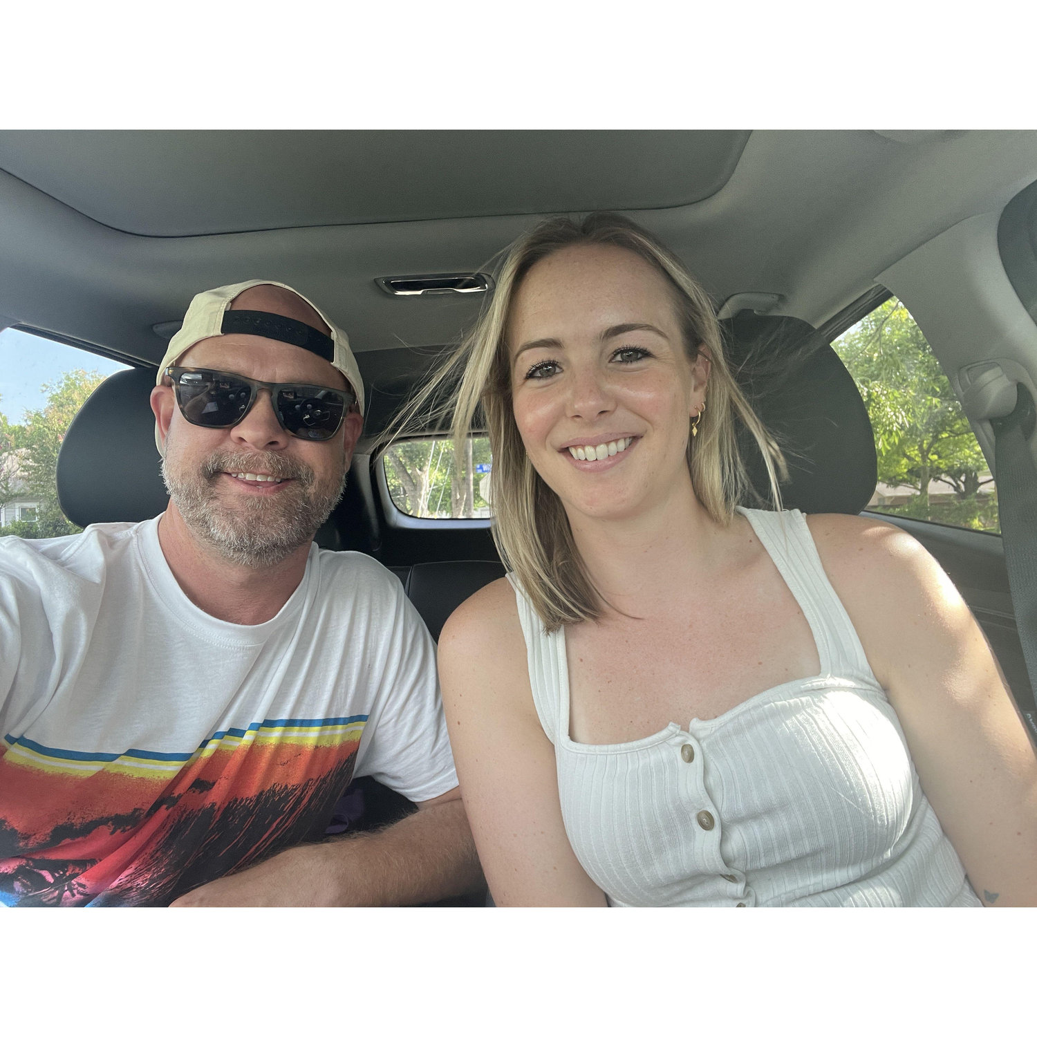 our first picture together on Travis' 40th birthday