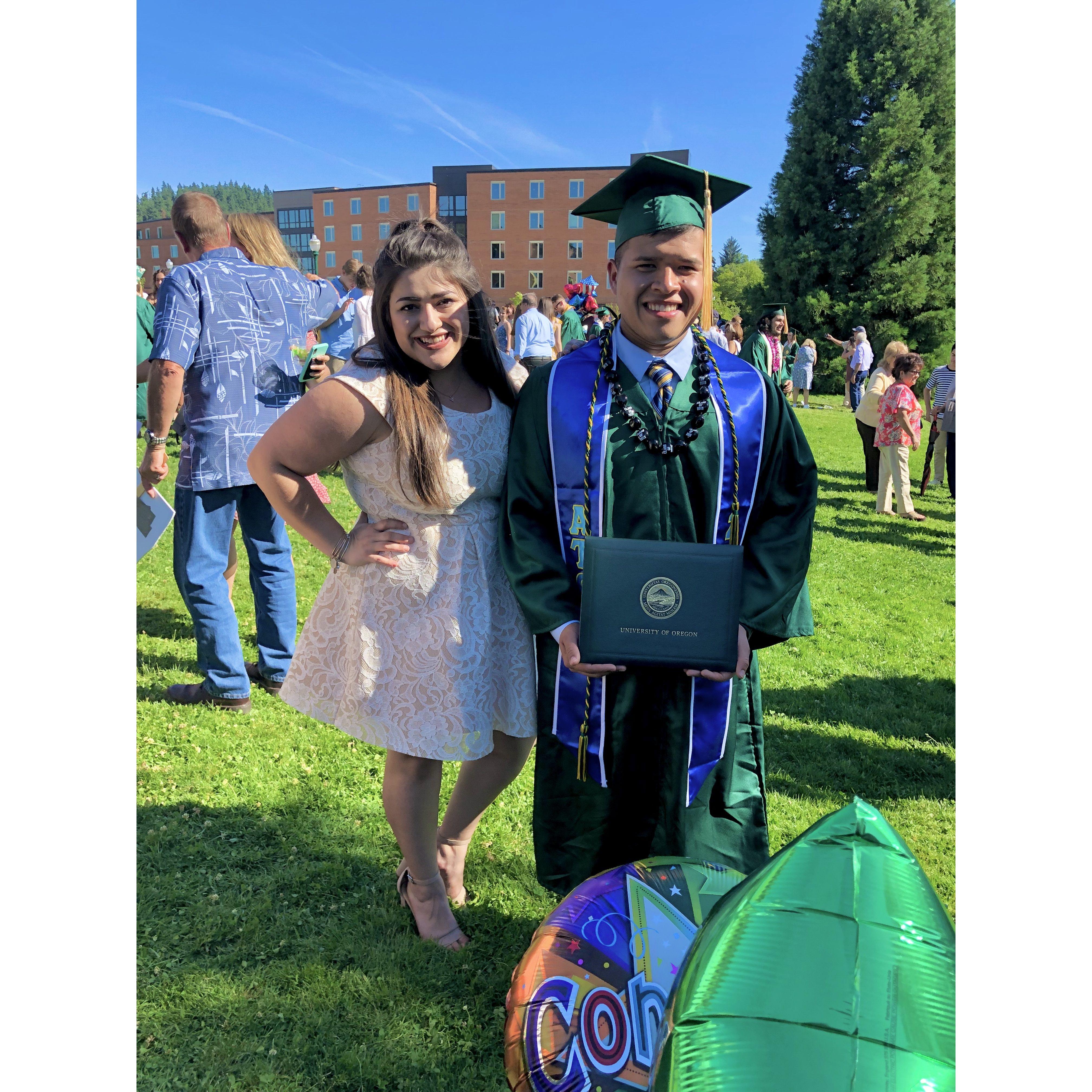 Santiago’s College Graduation at UofO