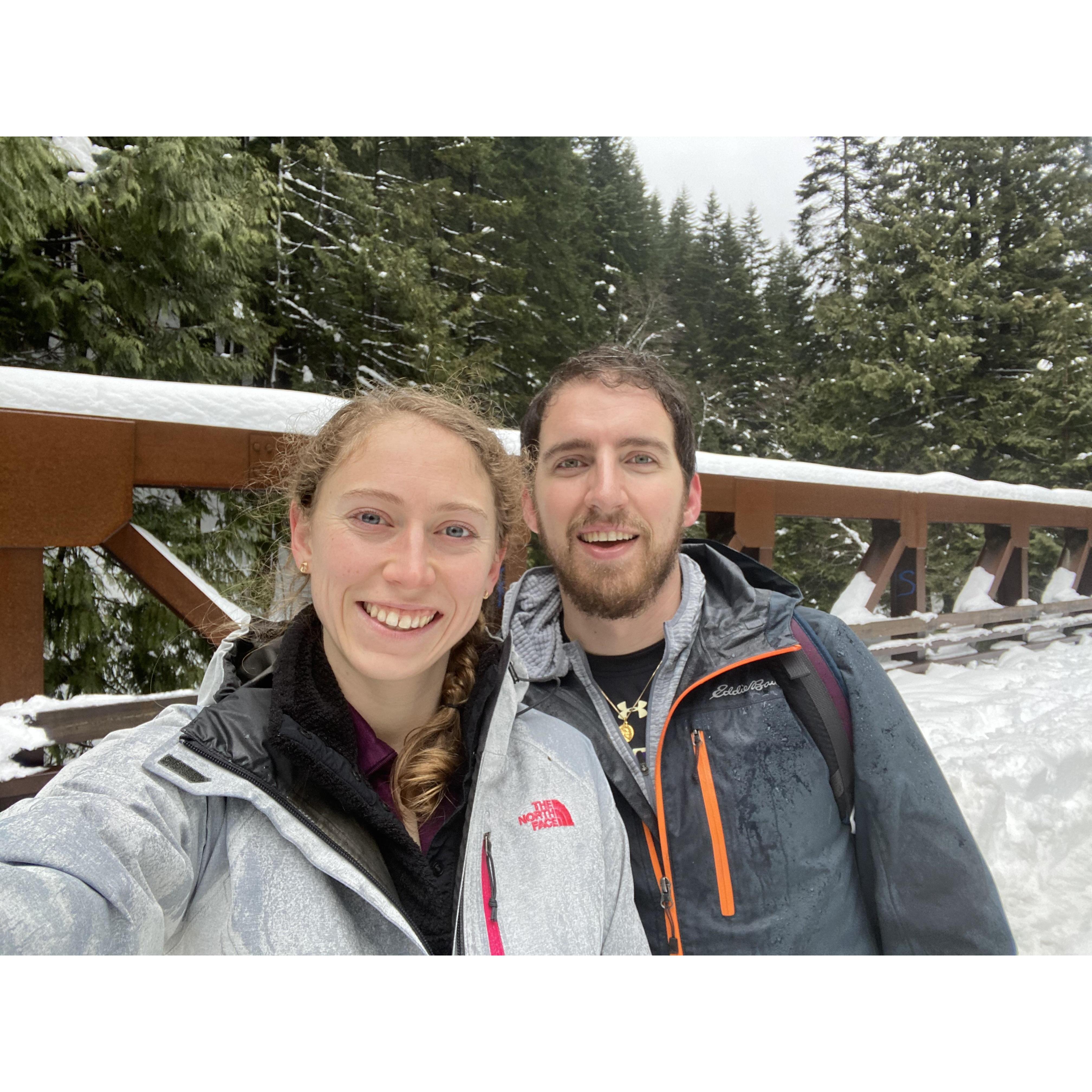 A "short" hike outside of Seattle that turned into a 9-mile trek through the snow. Luke looked like he could do this in his sleep and Katie had never seen so much snow in her life!