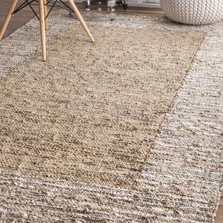 Handwoven Solid Striped Border Neta Rug