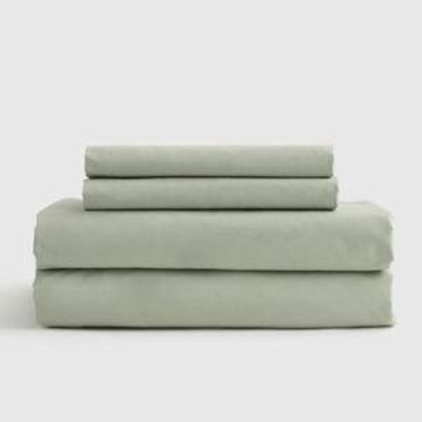 Classic Organic Percale Sheet Set - Queen - Sage