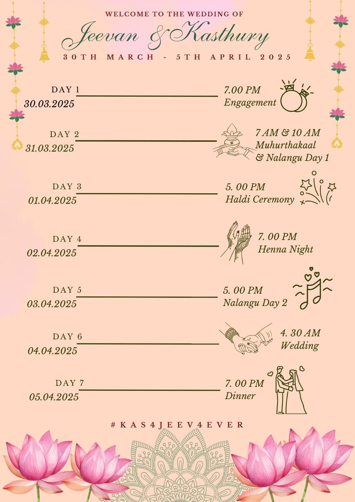 The Wedding Website of Jeevan Balakrishnan and Kasthury Paramiswaran