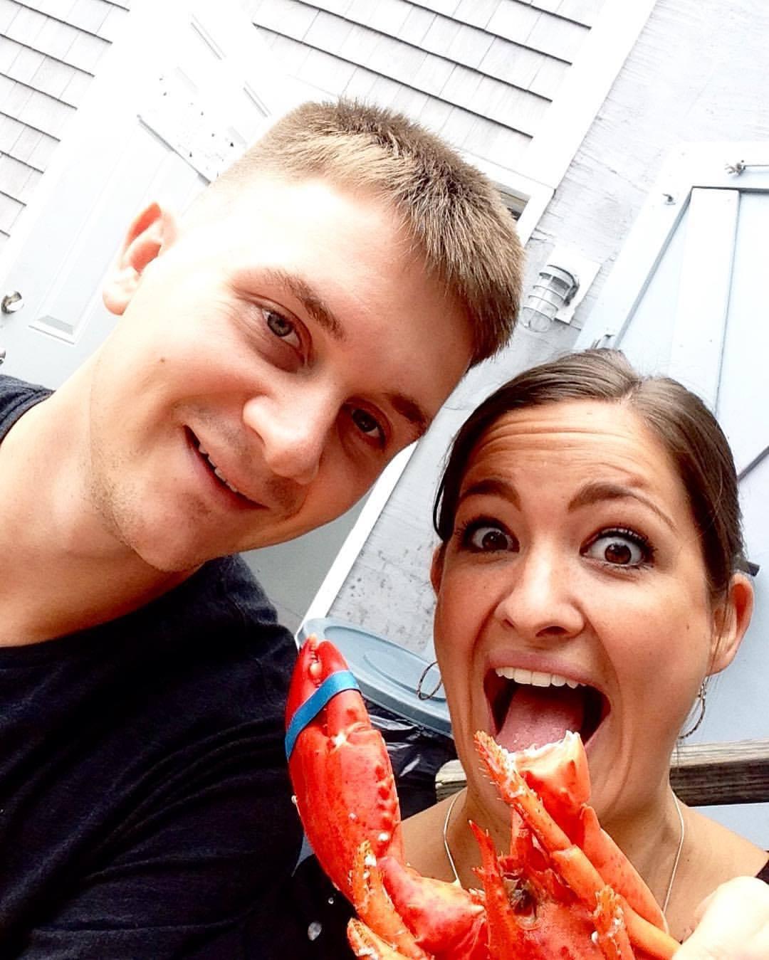 Enjoying some local Maine lobster!