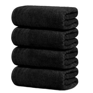 Tens Towels Bath Towels Pack of 4, 30 x 60 Inches, 100% Cotton