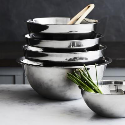 Set of 5 Stainless-Steel Mixing Bowls