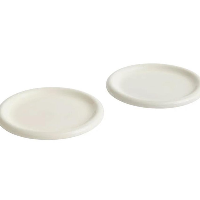 Barro plate, set of 2, 24 cm, off-white