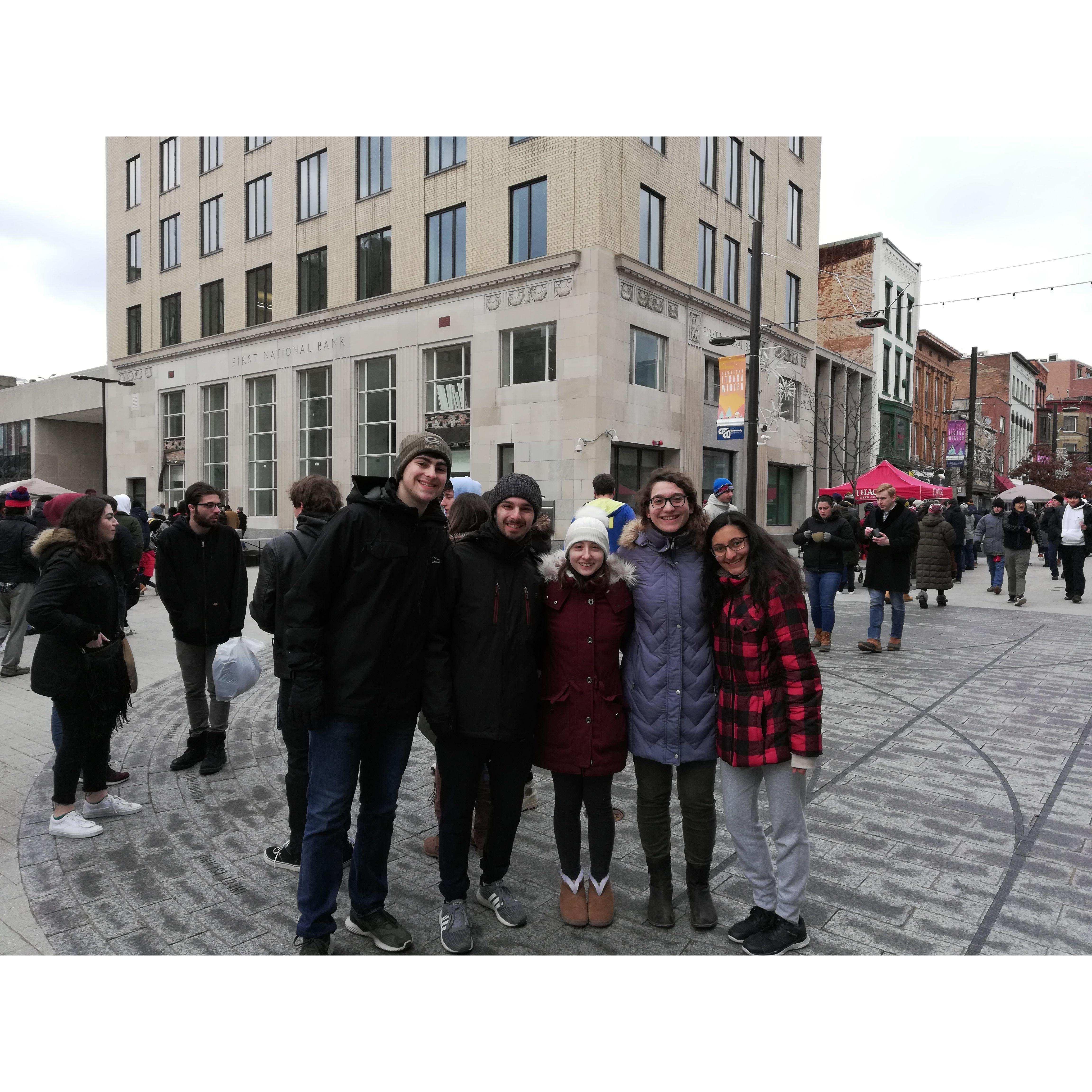 Ithaca Chili Fest with Max, Militsa, and Andreea. February 2019
