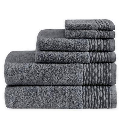 Madison Park Breeze 6-Piece Jacquard Bath Towel Set