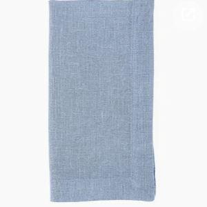 Cornflower Blue Marseille Linen Napkins Set of 4