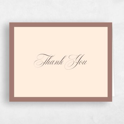 Chestnut, Brown Wedding Thank You - Laroque Landscape