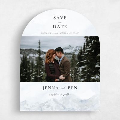 Grey Arch Wedding Save the Date - Avalon Photo