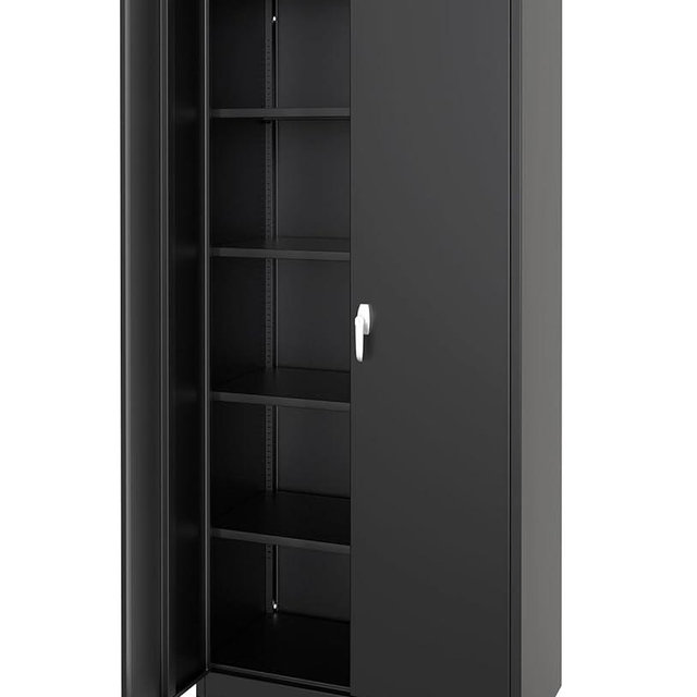 GarveeHome Metal Storage Cabinet with Lock,Steel Tool Cabinet with 4 Adjustable Shelves and 4 Adjustable Feet,Storage Organization for Home,Garage,Office,Shop 71" H