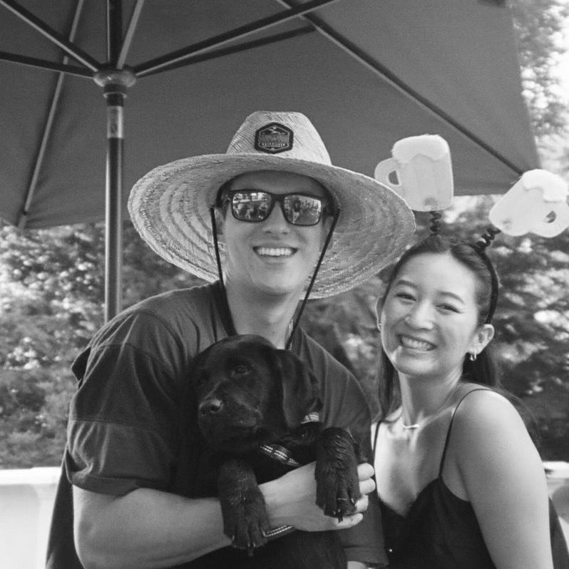 Backyard beer fest with baby Frank