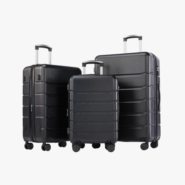 OLIXIS 3-Piece Suitcase Set (Black)