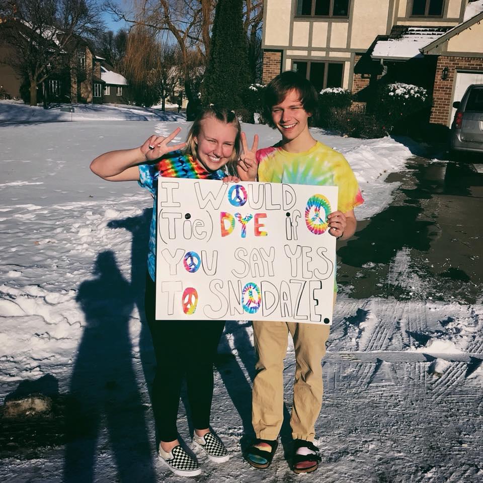 I tie dyed when I asked Matt to the winter dance during our senior year!