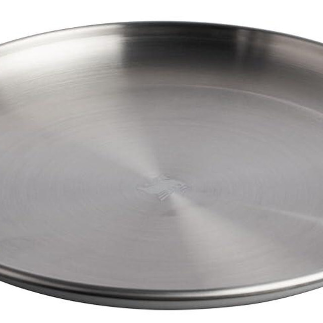 Stanley Wildfare Pro Stainless Steel Plate | 8 in Stackable Plate | Packable Outdoor Dishware | Camping Essentials for Your Camp Kitchen | BPA-Free | Pale Pebble & Stone