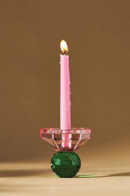 Cut Glass Candle Holder