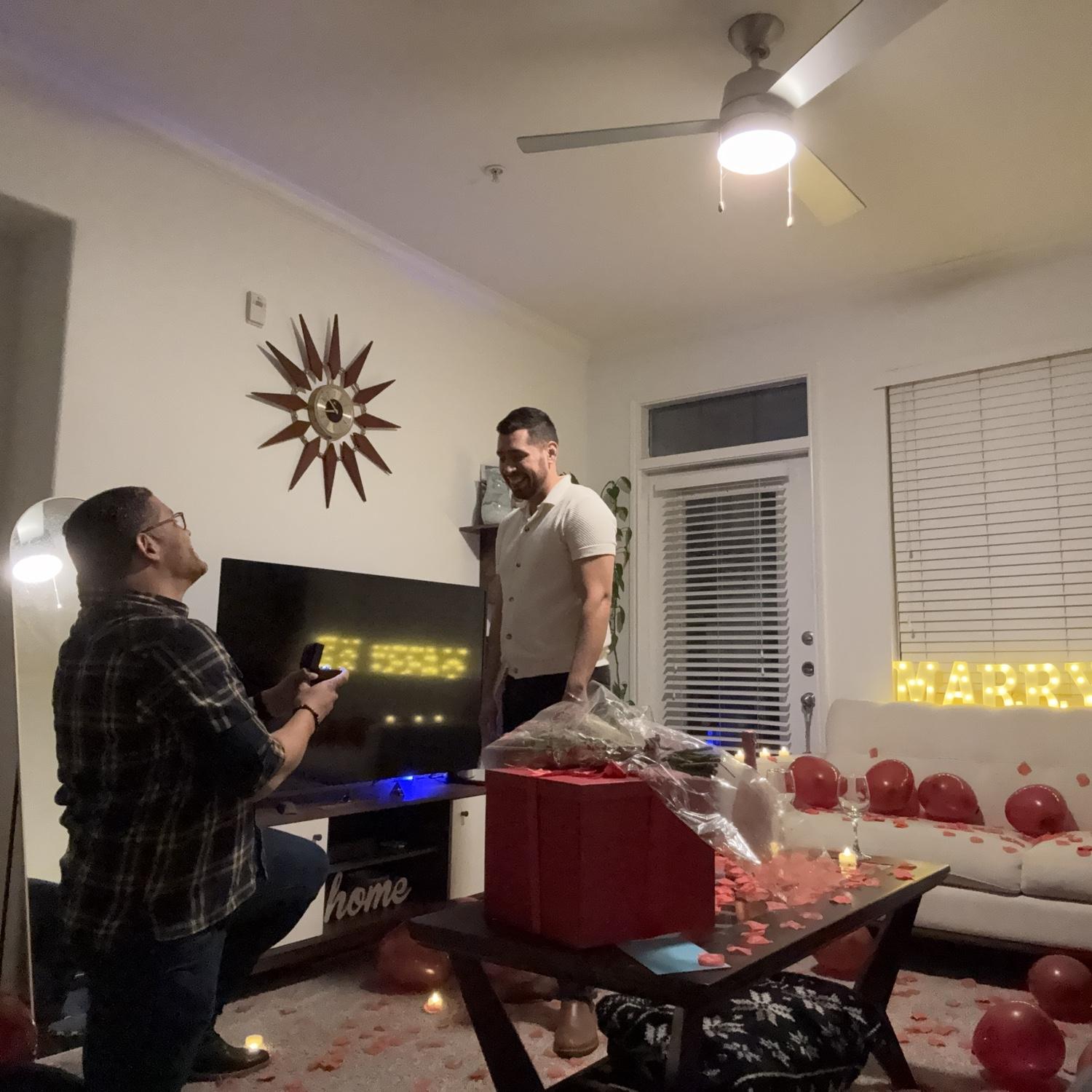 The moment I said yes!