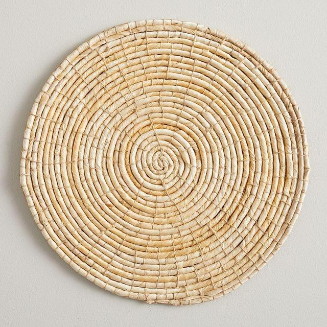 Wynne Coil Woven Abaca Charger Plate - Light Natural