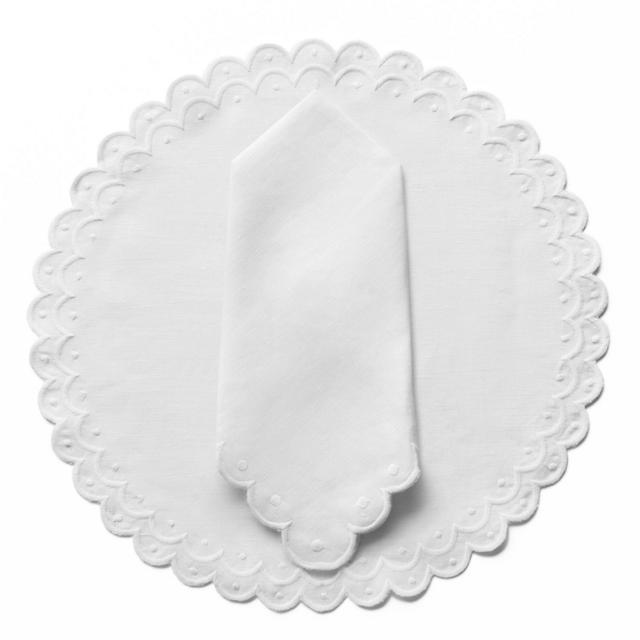 CeCe Barfield Paris Dinner Napkins: Bleached White