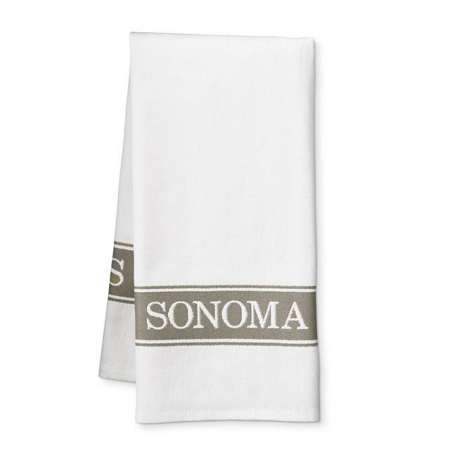 Willams Sonoma Absorbent Logo Towel, Set of 4, Drizzle Grey