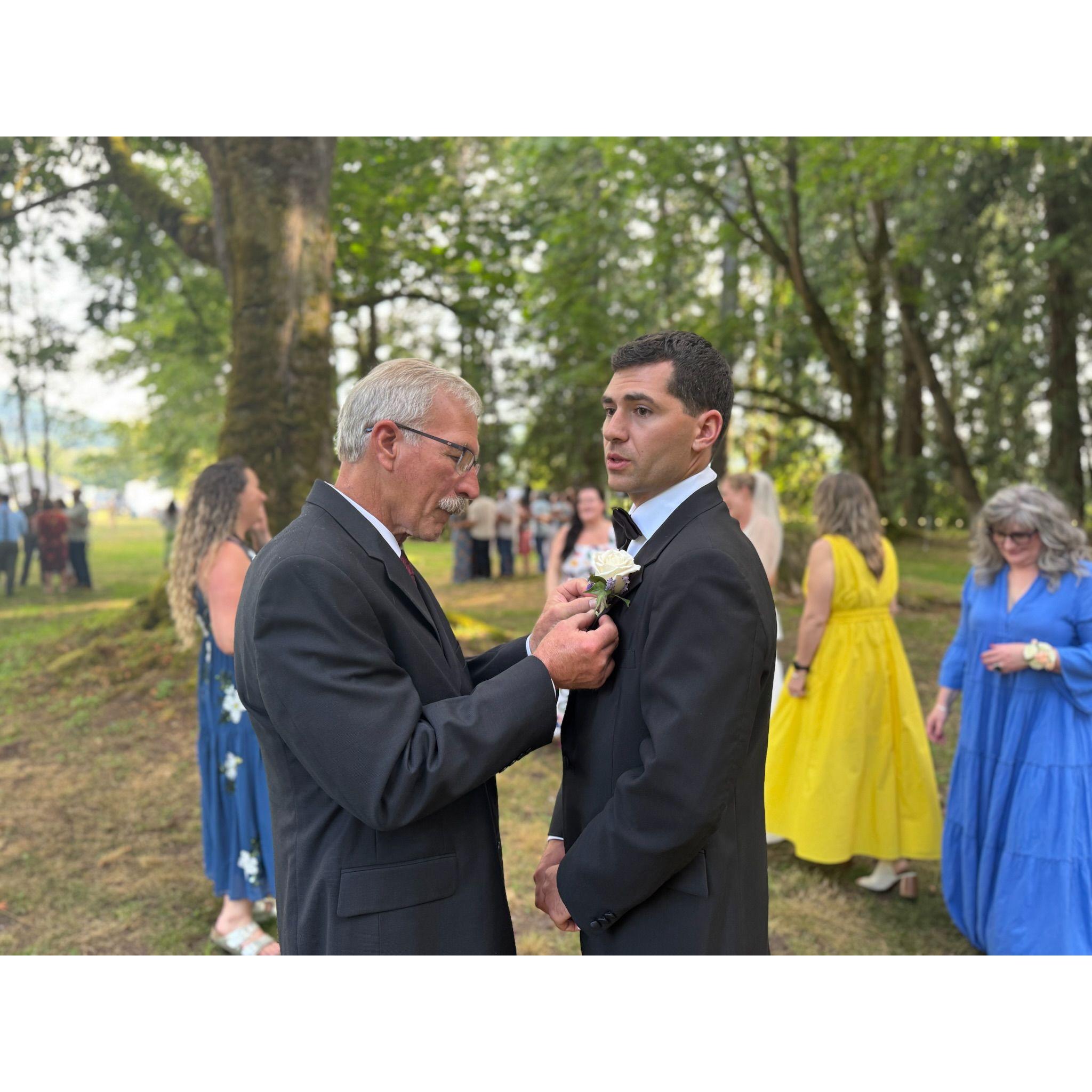 Gotta look picture perfect, thanks dad